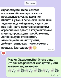 Отзывы по музыкальной активации